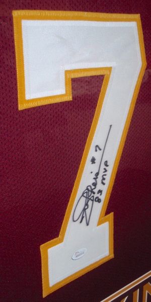 Joe Theismann Autographed Washington Redskins Custom Framed Jersey,  inscribed 83 MVP, JSA COA