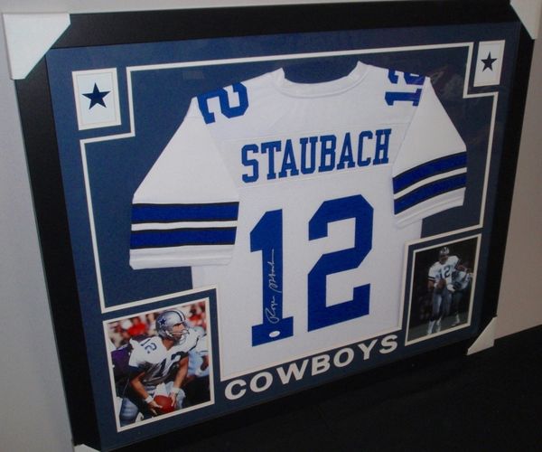 Roger Staubach Dallas Cowboys Autographed Throwback #12 Custom Jersey –