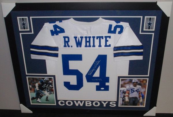 Autographed/Signed Randy White HOF 94 Dallas Blue Football Jersey JSA COA