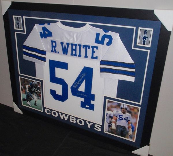 Randy White Autographed and Framed White Cowboys Jersey JSA COA