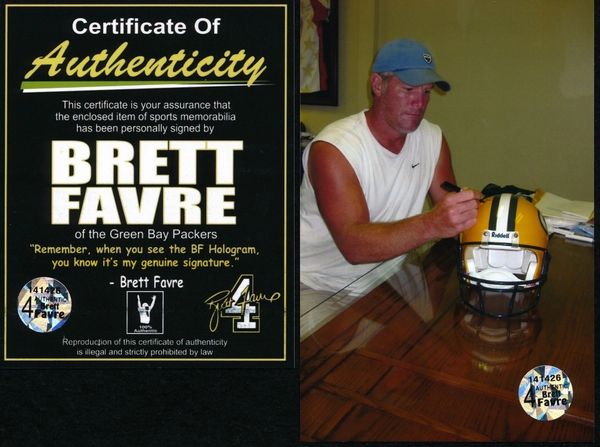 Signed Brett Favre Jersey - On Field w HOF 16 JSA COA