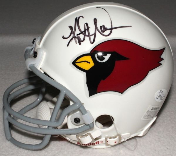 Kurt Warner and Ken Wisenhunt Autographed Arizona Cardinals Mini-Helmet ...