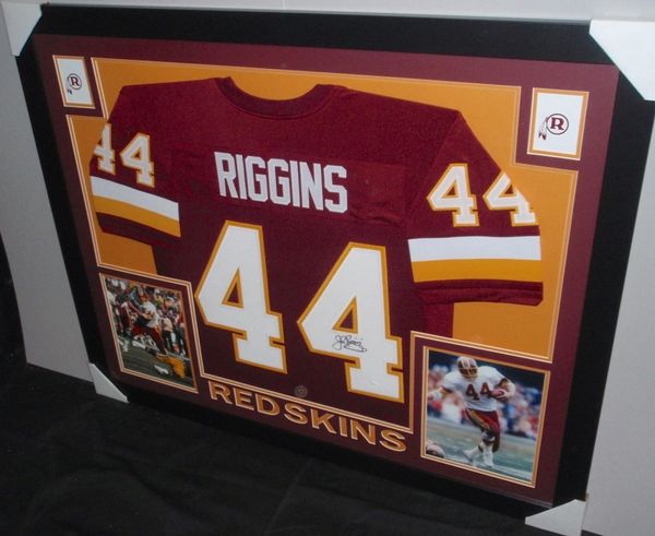 John Riggins Autographed Washington Redskins Custom Framed Jersey, JSA