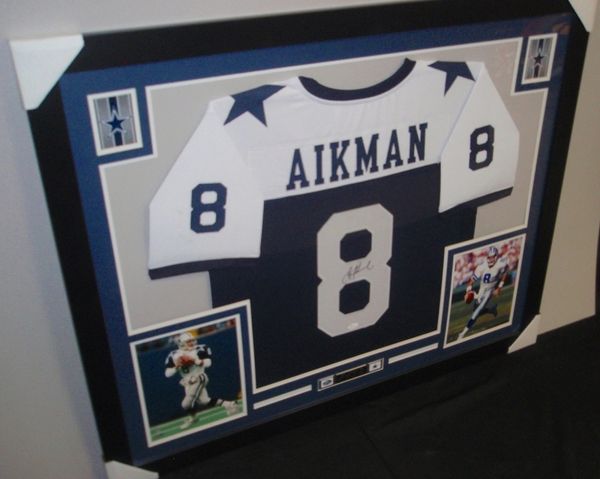 Troy Aikman Signed Custom Jersey - JSA Witnessed - Autographed - Navy TB