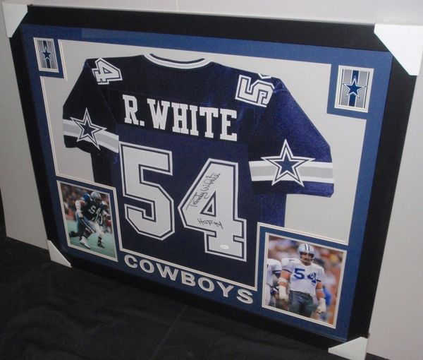 Randy White Autographed and Framed White Cowboys Jersey JSA COA