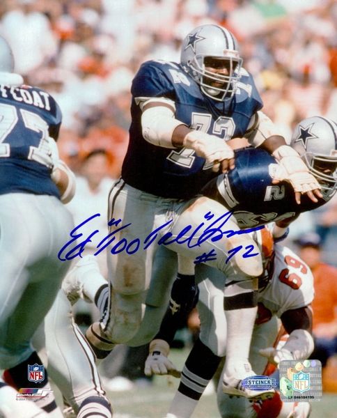 Ed (Too Tall) Jones autographed Dallas Cowboys 1985 Fleer card