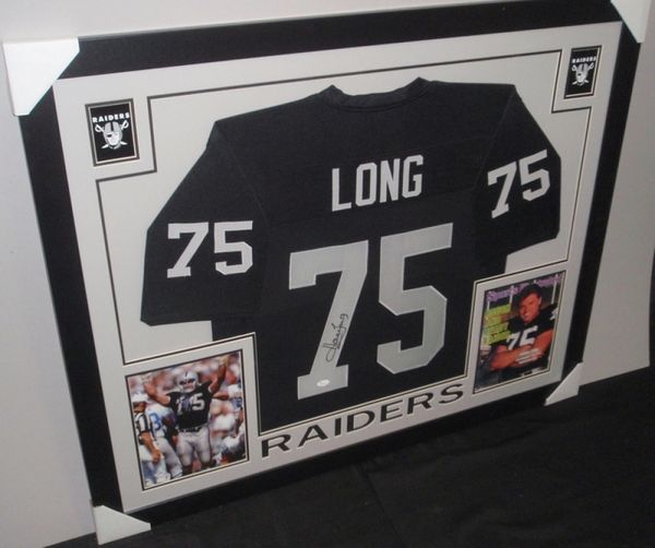 Howie Long Autographed and Framed Black Raiders Jersey Beckett COA