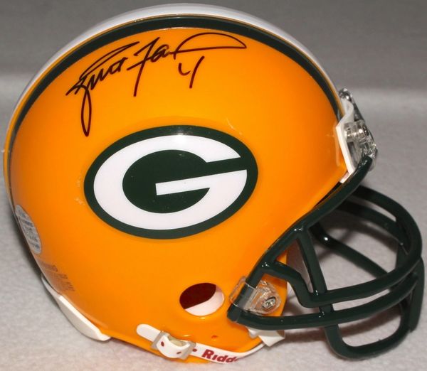 Brett favre hot sale autographed mini helmet