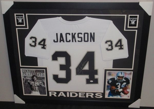 Bo Jackson Autographed Oakland Raiders Jersey Framed