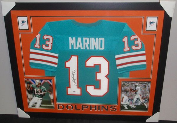 Dan Marino Autographed Framed Miami Dolphins Jersey, PSA