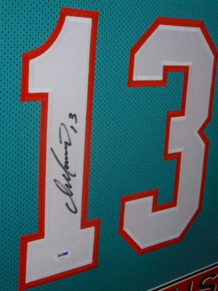 Dan Marino 13 Autographed Custom Framed Jersey in 35x43 