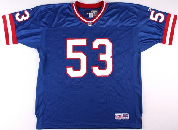 Harry Carson Autographed New York Giants Jersey, inscribed NY Giants  1976-1988 and HOF '06, JSA Hologram