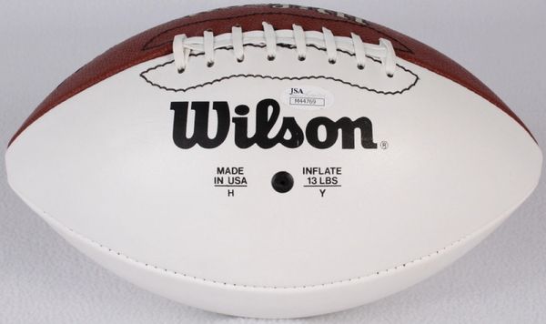 Billy White Shoes Johnson (Atlanta Falcons, Houston Oilers) Autographed  Football, inscribed White Shoes, #81 Falcons and #84 Oilers, JSA COA