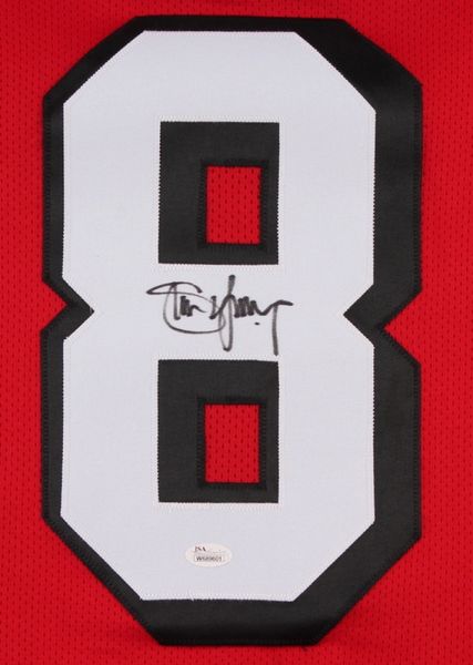 Steve Young Autographed San Fransisco Red Stats Football Jersey (JSA) –  Golden Autographs