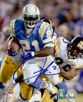 LaDainian Tomlinson San Diego Chargers Autographed Flag 8x10 Photo