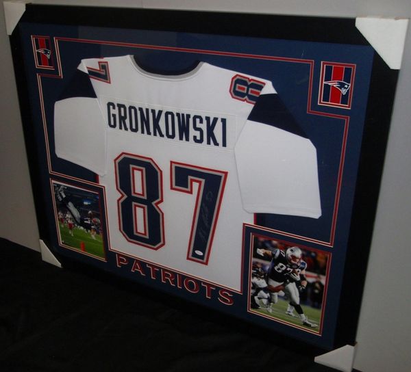 Rob Gronkowski Autographed New England Patriots Custom Framed