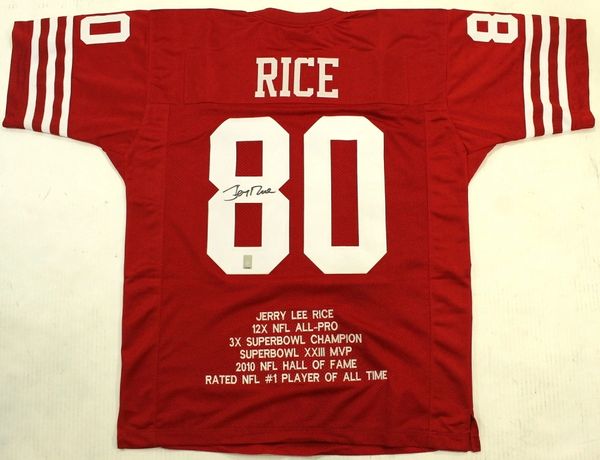 Jerry Rice Signed San Francisco Custom White Jersey