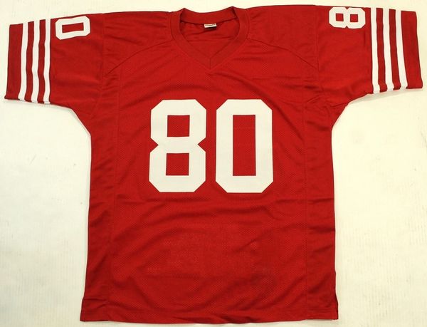 JERRY RICE AUTOGRAPHED HAND SIGNED 49ERS STAT JERSEY