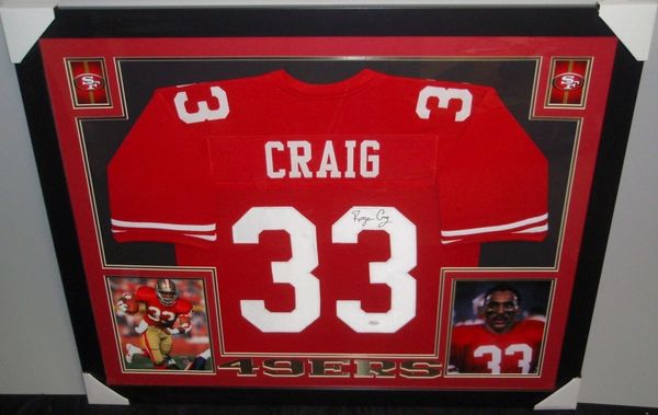 Roger Craig Autographed San Francisco 49ers Custom Framed Jersey