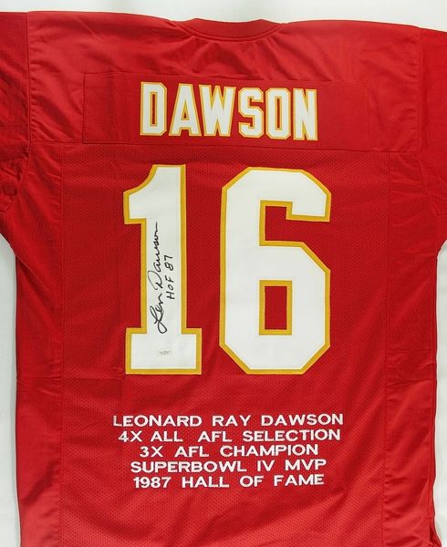 Len Dawson Signed Chiefs 35