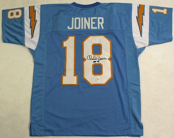 Charlie Joiner Autographed San Diego Chargers Jersey, inscribed HOF '96,  JSA COA