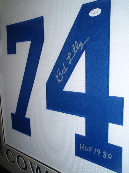 BOB LILLY AUTOGRAPHED HAND SIGNED CUSTOM DALLAS COWBOYS JERSEY