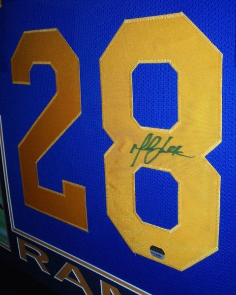 Marshall Faulk Autographed St. Louis Rams Custom Jersey