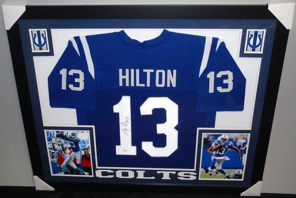 Colts TY Hilton Authentic Signed Blue Jersey Autographed JSA Witness