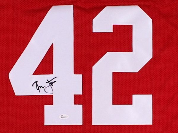 RONNIE LOTT SANFRANCISCO 49ERS,HOF 2000,4X SB CHAMPS LAST1 JSA/COA SIGNED  JERSEY