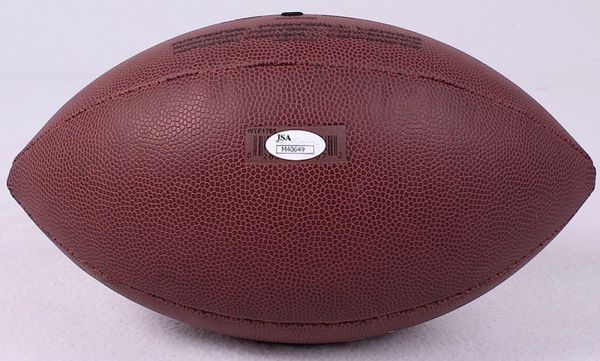 Howie Long (Oakland Raiders) Autographed Football, JSA  Gridiron Greats:  Authentic Autographed NFL Football Memorabila