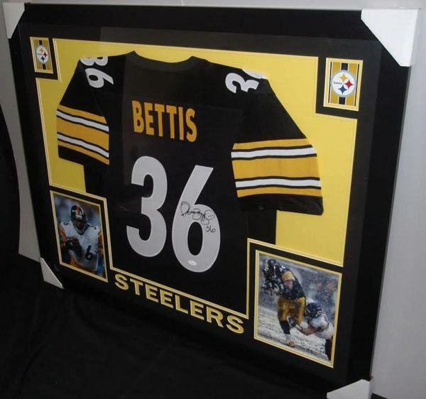 steelers custom jerome bettis autograph jersey jsa authentication (jsa)