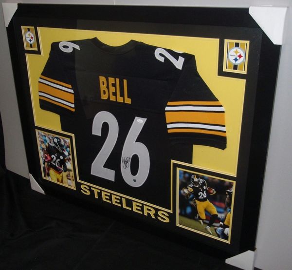 Le'veon Bell Autographed Pittsburgh Steelers Custom Framed Jersey