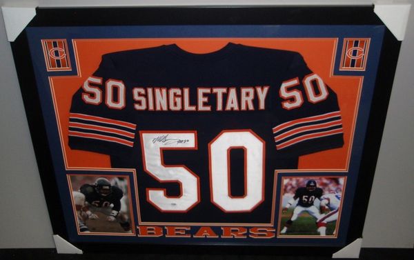 Mike Singletary Autographed and Framed Chicago Bears Jersey