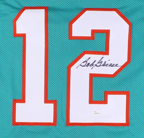 BOB GRIESE AUTOGRAPHED MIAMI DOLPHINS STAT JERSEY JSA