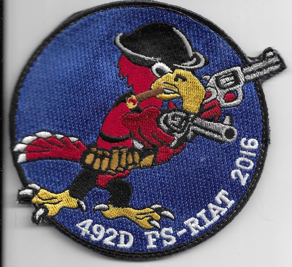 USAF PATCH 492 FIGHTER SQUADRON RIAT 2016 RAF LAKENHEATH F-15E