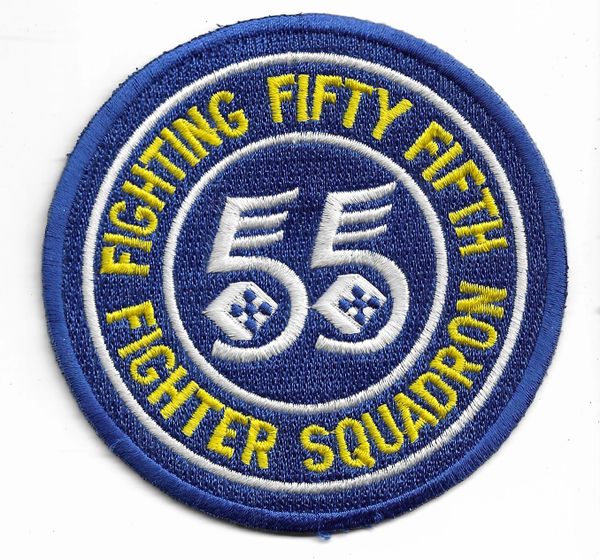 USAF PATCH 55 FIGHTER SQUADRON F-111E ERA RAF UPPER HEYFORD 1ST OCT 1991- 30 DEC 1993 US AIR FORCE SQUADRON PATCH
