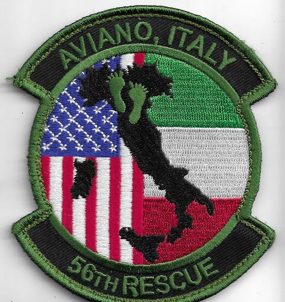 USAF PATCH 56 RESCUE SQUADRON AVIANO AFB US AIR FORCE SQUADRON PATCH