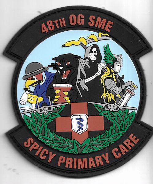 USAF PATCH 48 OPERATIONS GROUP MEDICAL GAGGLE RAF LAKENHEATH ON VELCRO MADE IN PVC
