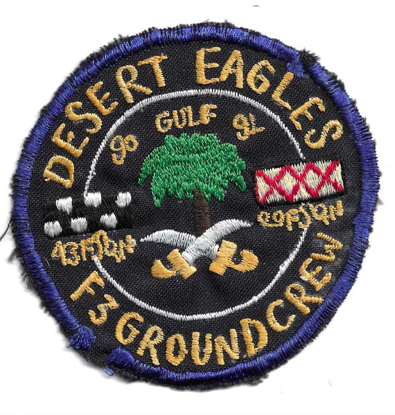 RAF PATCH 43/29 SQUADRON F-3 GROUND CREW GULF WAR 1990/1991 EARLY SAUDI MADE ROYAL AIR FORCE SQUADRON PATCH