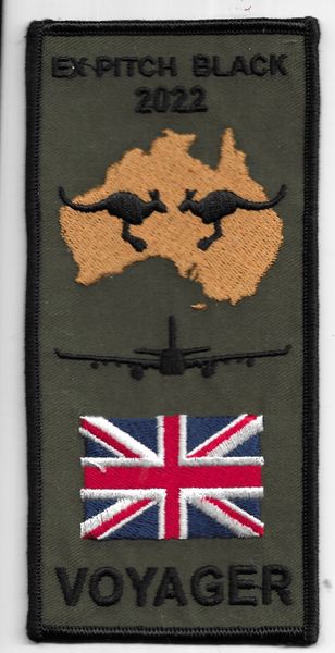 RAF PATCH 10/101 SQUADRON VOYAGER EXERCISE PITCH BLACK TO AUSTRALIA 2022 ROYAL AIR FORCE SQUADRON PATCH