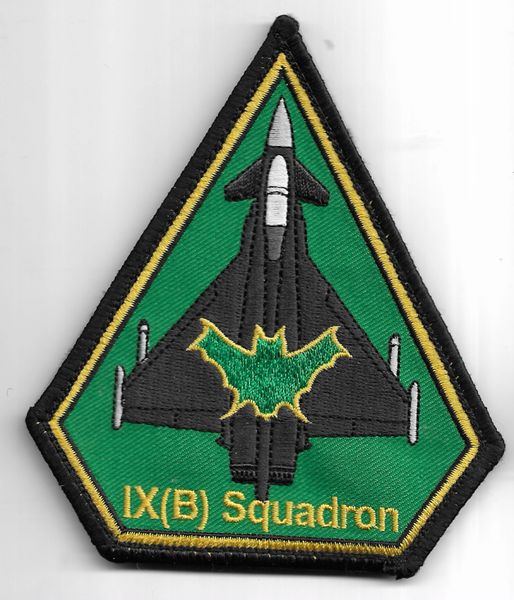 RAF PATCH 9 SQUADRON TYPHOON SPEARHEAD 2ND VERSION ON VELKRO RAF LOSSIEMOUTH ROYAL AIR FORCE SQUADRON PATCH