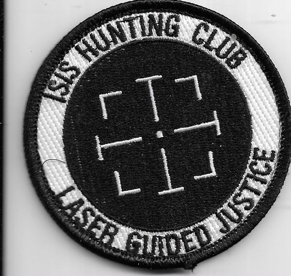 RAF PATCH 6 SQUADRON OPERATION SHADER HUNTING CLUB 3 INCH VERSION ON VELKRO ROYAL AIR FORCE SQUADRON PATCH