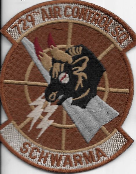 USAF PATCH 729 AIR CONTROL SQUADRON DESERT DEPLOYED US AIR FORCE SQUADRON PATCH
