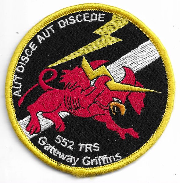 USAF PATCH 552 TRAINING SQUADRON E-3 AWACS US AIR FORCE SQUADRON PATCH TINKER AIR FORCE BASE