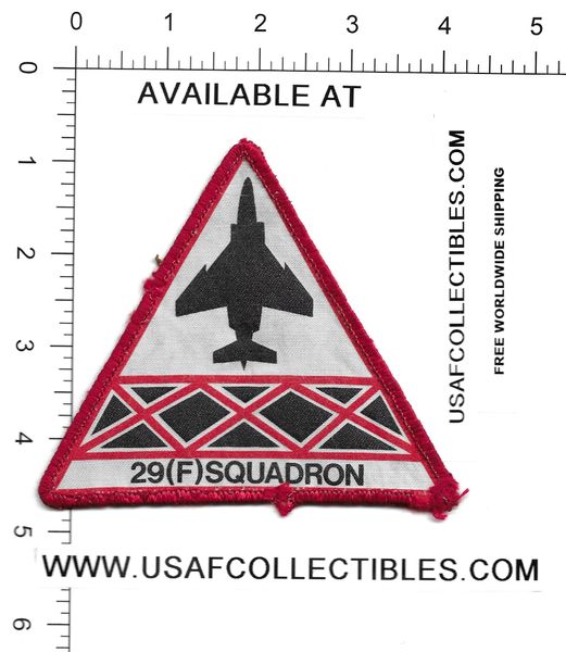 RAF PATCH 29 SQUADRON (F) PHANTOM F-4 ROYAL AIR FORCE SQUADRON PATCH USED AND WORN