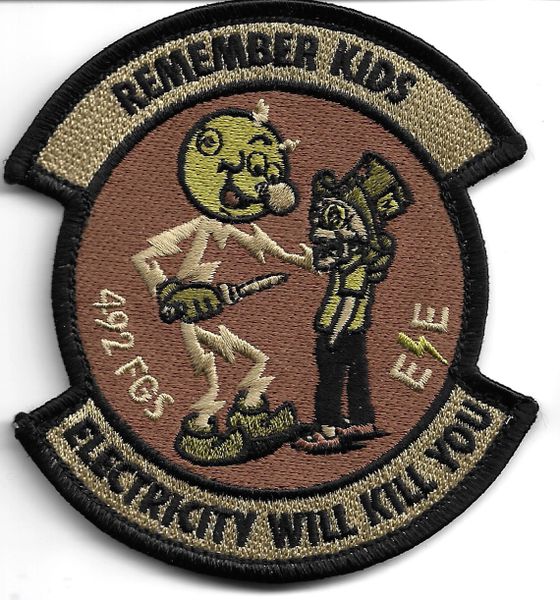 USAF PATCH 492 FIGHTER GENERATION SQUADRON REMEMBER KIDS RAF LAKENHEATH