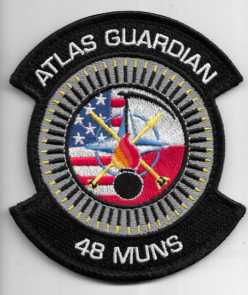 USAF PATCH 48 MUNTIONS SQUADRON ATLAS GUARDIAN DEPLOYMENT TO POLAMD RAF LAKENHEATH