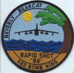 USAF PATCH 92ND BOMBARDMENT WING 1988 RAPID SHOT 1988 (MH)