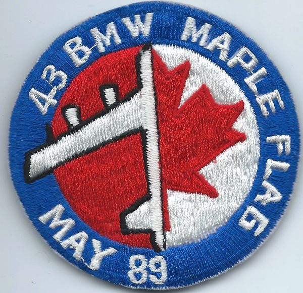 USAF PATCH 43 BOMB WING MAPLE FLAG MAY 1989 (MH)