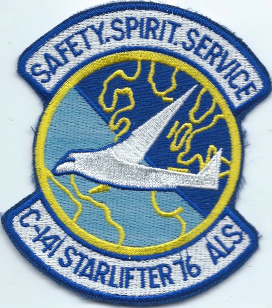 USAF PATCH 76 AIRLIFT SQUADRON C-141 STARLIFTER ERA